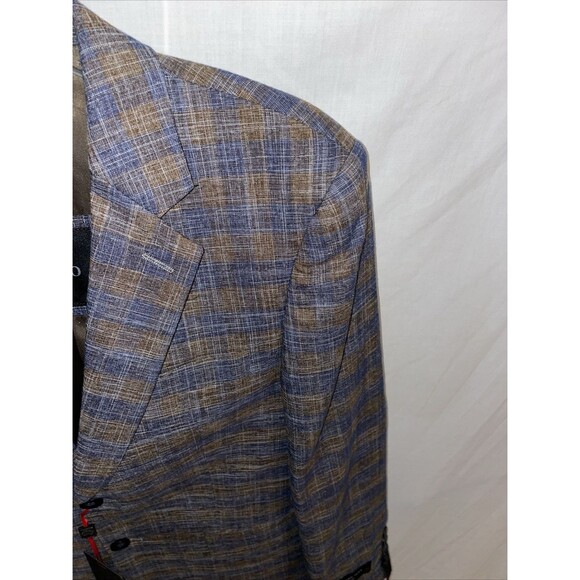 Bespoke Tazzio Men’s Dress Blazer Size 37S Slim Fit Gray Brown Woolen Flex NWT - Picture 5 of 13